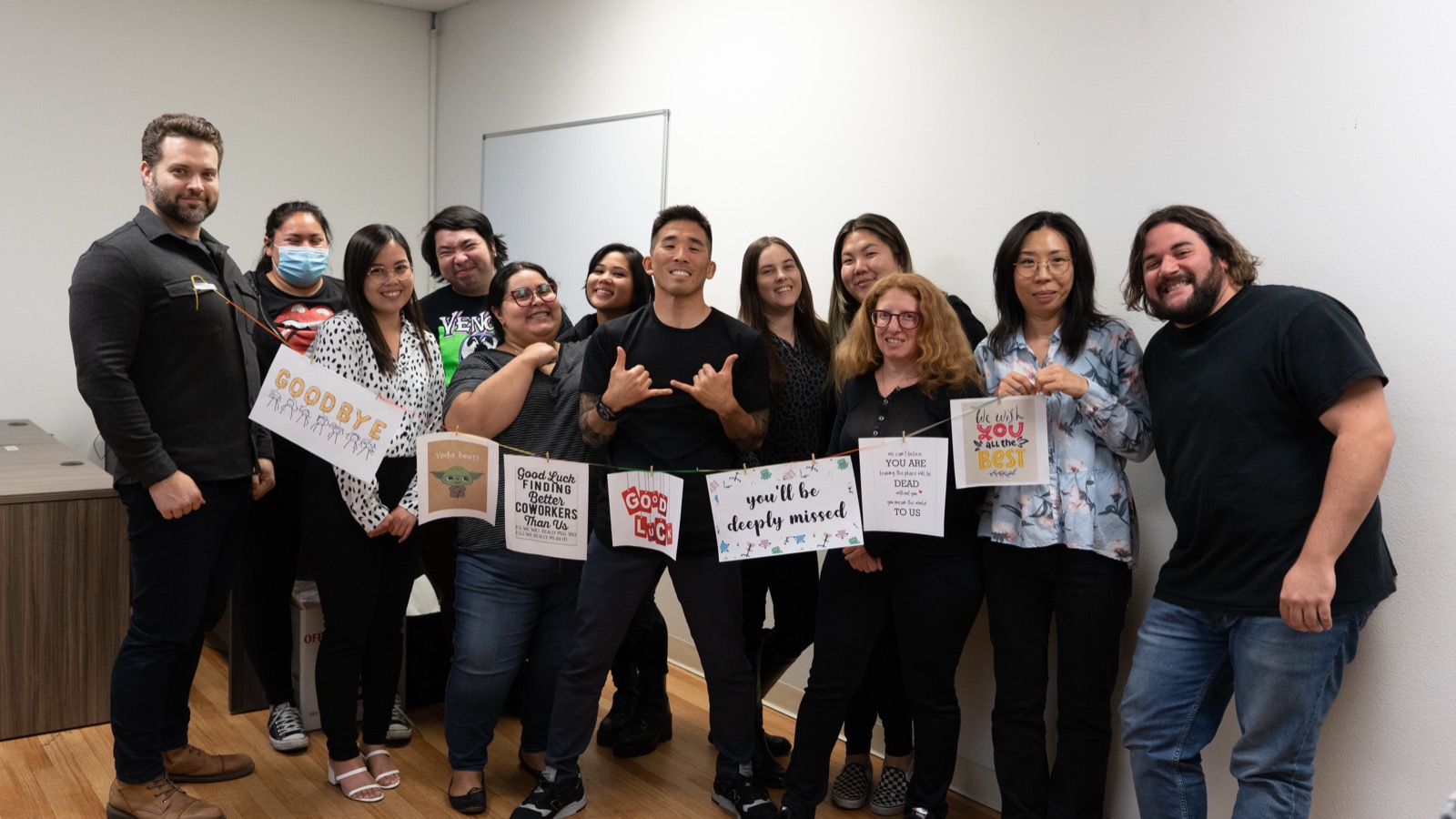 Tim Hirata with the Crystal Art Gallery team