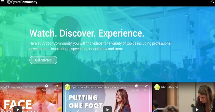 Homepage of the Cydcor Community website