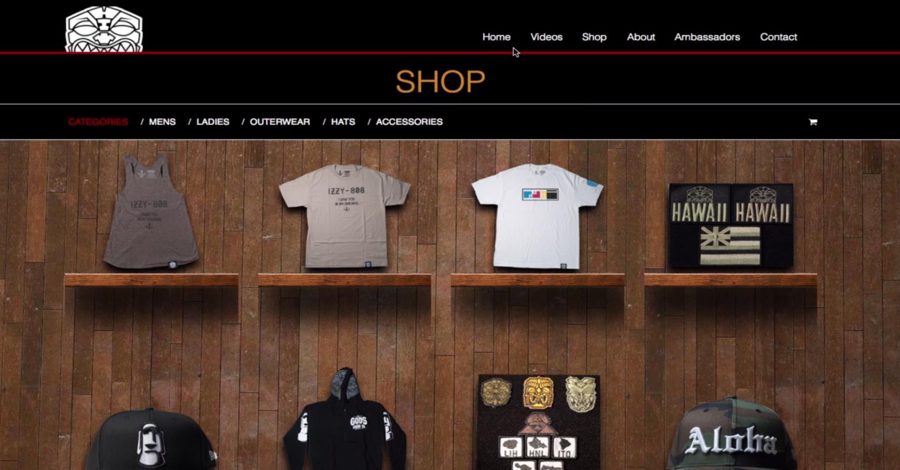 Homepage of the Farmers Market Hawaii Apparel website